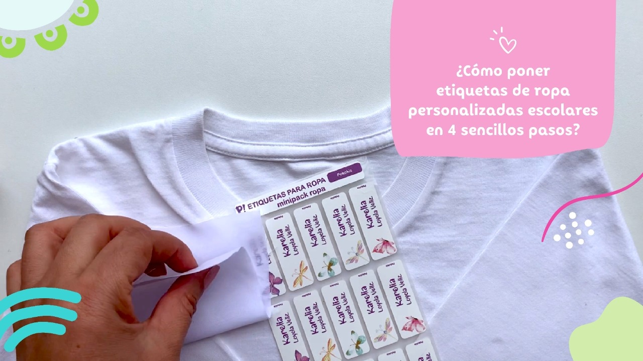 Cómo poner etiquetas para la ropa personalizadas escolares en 4 sencillos pasos