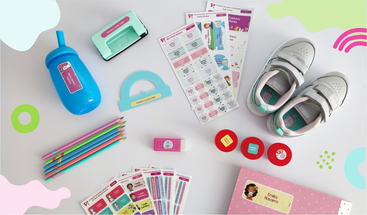 Etiquetas personalizadas para utiles escolares para marcarlos y no se pierdan