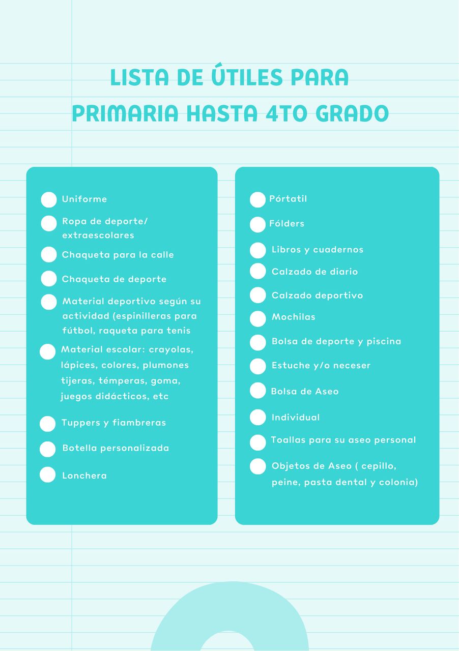 Lista de cosas para la vuelta al cole según la edad