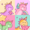 Coleción Kawaii - Dino corn